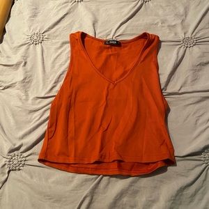 Burnt orange crop top